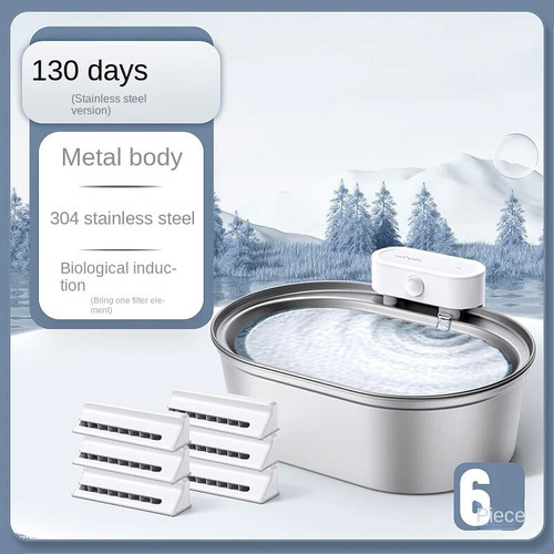 Water Fountain Replacement Filters Stainless Steel Feeding Watering Supplies Large Waterfall Fountain Wireless Water Dispenser