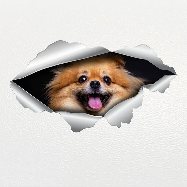 Car Sticker Pomeranian Dog Pet Laptop Refrigerator Waterproof
