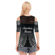 1sttheworld Clothing - American Samoa Tattoo T-shirt With Black Lace Shoulder Strap A31
