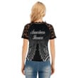 1sttheworld Clothing - American Samoa Tattoo V-neck T-shirt With Lace A31