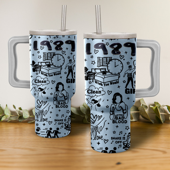 TLW 40oz Tumbler with Handle and Straw THY