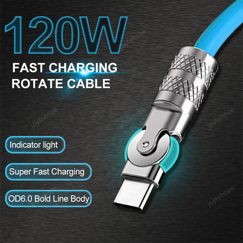 New 180° Rotatable 120w Super Fast Charging Cable