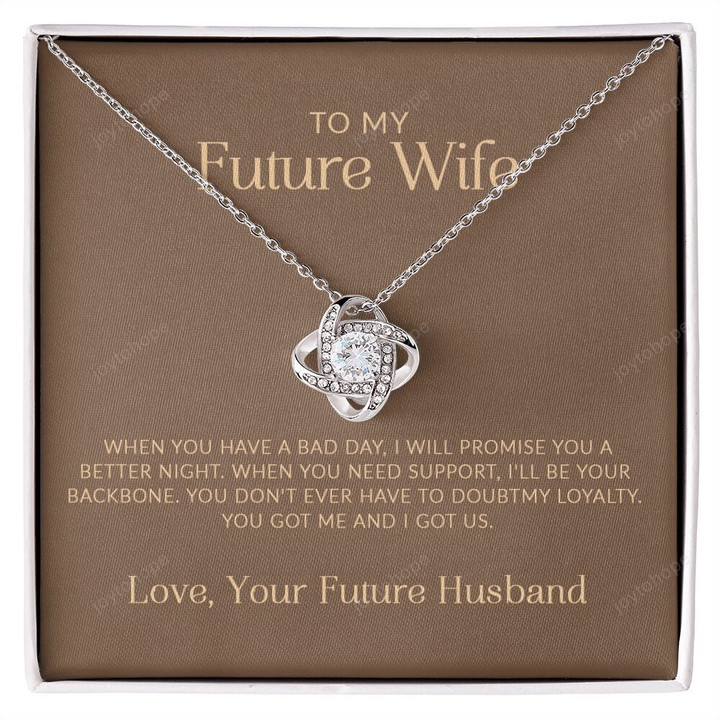To My Future Wife | Brown | Love Knot Necklace