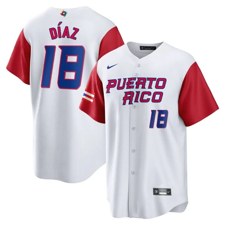 Men's Puerto Rico Baseball 2023 World Baseball Classic White Jersey - Hera  Store