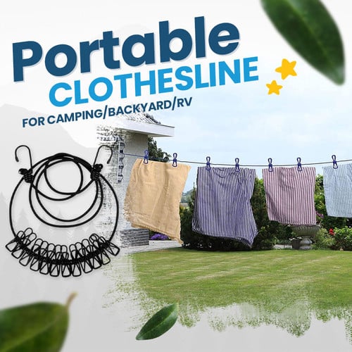 Portable Clothesline for Camping/Backyard/RV