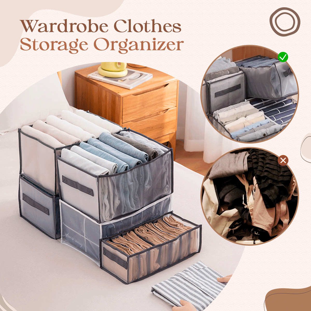 Wardrobe Clothes Storage Organizer