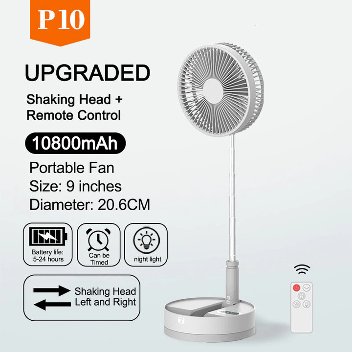 Foldable Fan with Remote Control 10800mAh