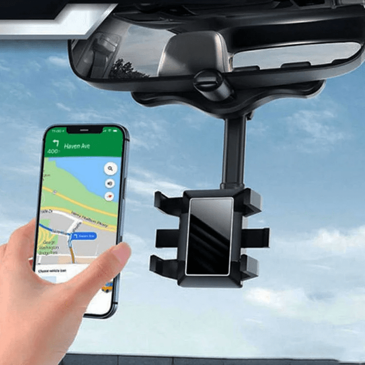 Universal Car Rearview Mirror Hands Free Phone Holder