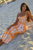 Sleeveless Slim Printed Bodycon Beach Long Dress