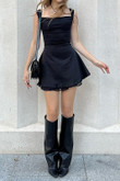 Sleeveless Black Goth Mini Dress