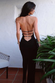 Sexy Backless Halter Elegant Bandage Maxi Dress