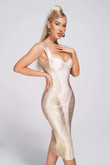 Elegant Bodycon Rayon Bandage Party Dress
