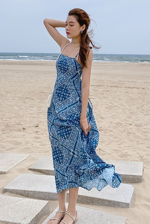 Sleeveless Bohemian Beach Maxi Dress