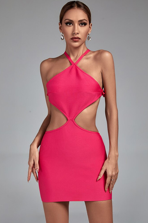 Sexy Backless Cut Out Design Party Mini Dress