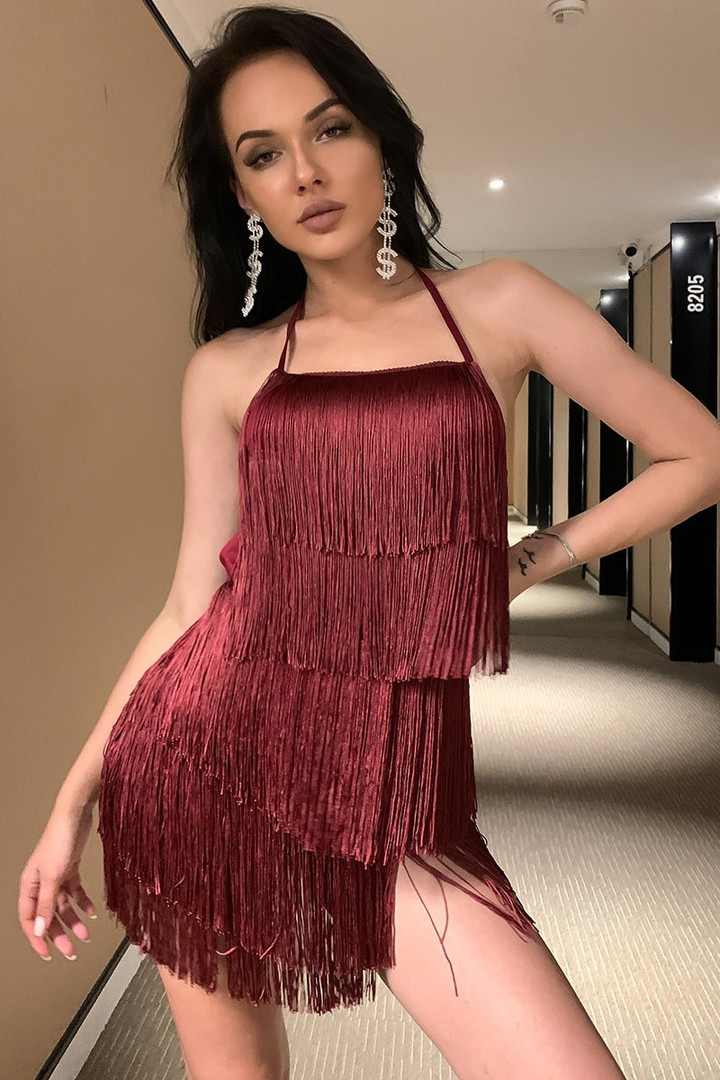 Sexy Elegant Tassel Party Dress