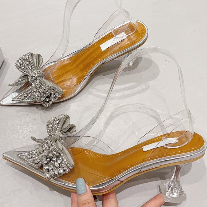 Crystal Butterfly High Heels