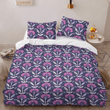 Pink Sunflower Pattern Duvet Cover Boho Style Lightwieght Bedding Set