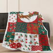 Cute Christmas Decor Pattern DressTheme Throw Blanket