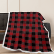 Red Simple Check Pattern Blanket