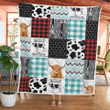 Cow Animals Flannel Warm And Plush DressTheme Sherpa Blanket For Bedroom