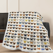 Cute Butterfly Pattern Sherpa Throw Blanket For Living Room Decoration