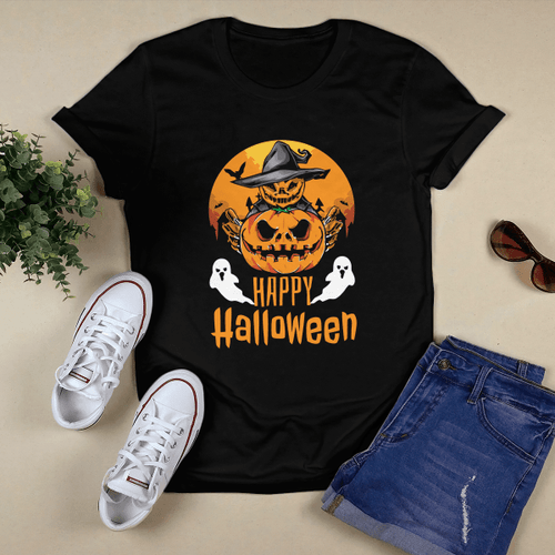 Happy Halloween Funny Pumpkin Gift T-shirt