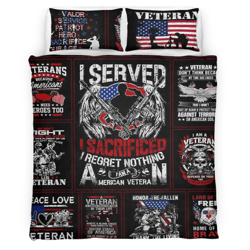 Veteran Proud Firefighter Pattern Gift Bedding Set