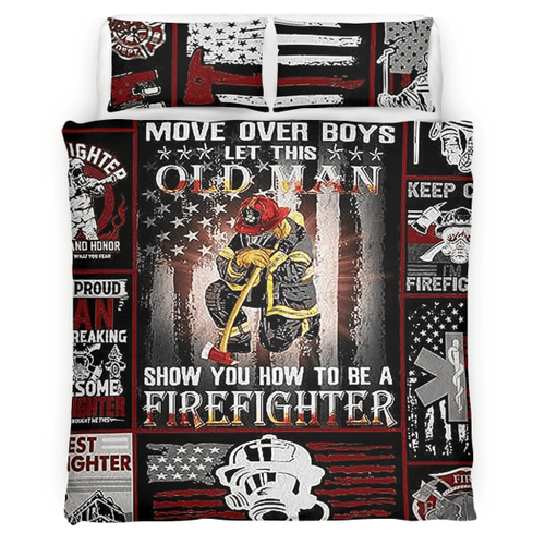 DressTheme Proud Firefighter Pattern Bedding Set