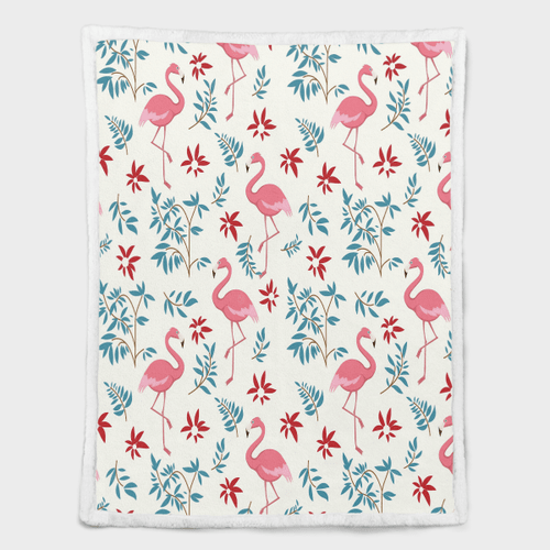 Flamingo Soft Flannel Blanket Outdoor Bedding Set