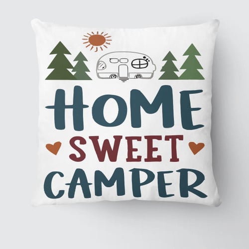 Home Sweet Camper Camping Pillows And Bedding