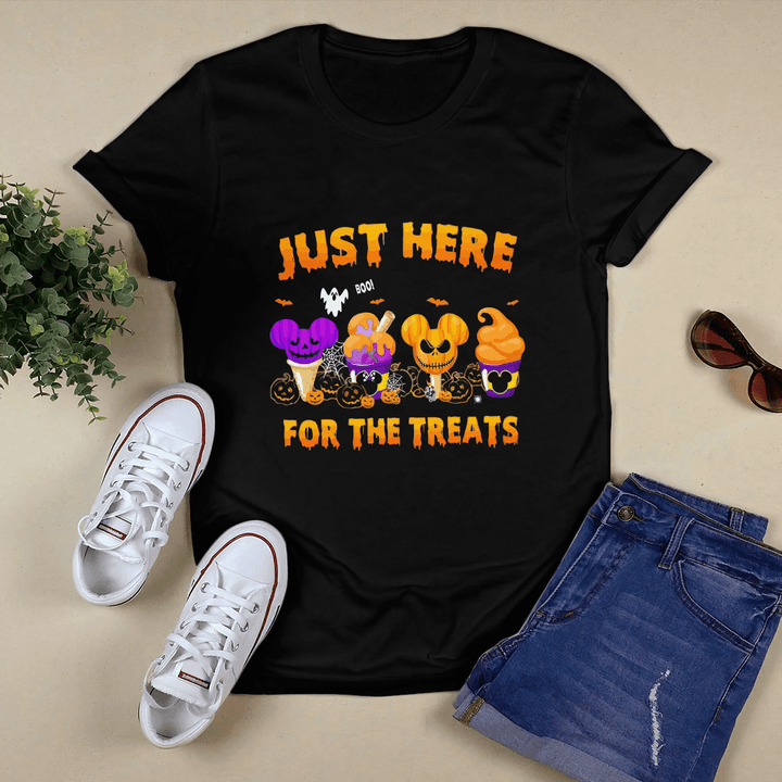 Just Here For The Treats Shirt Halloween Gift Tee