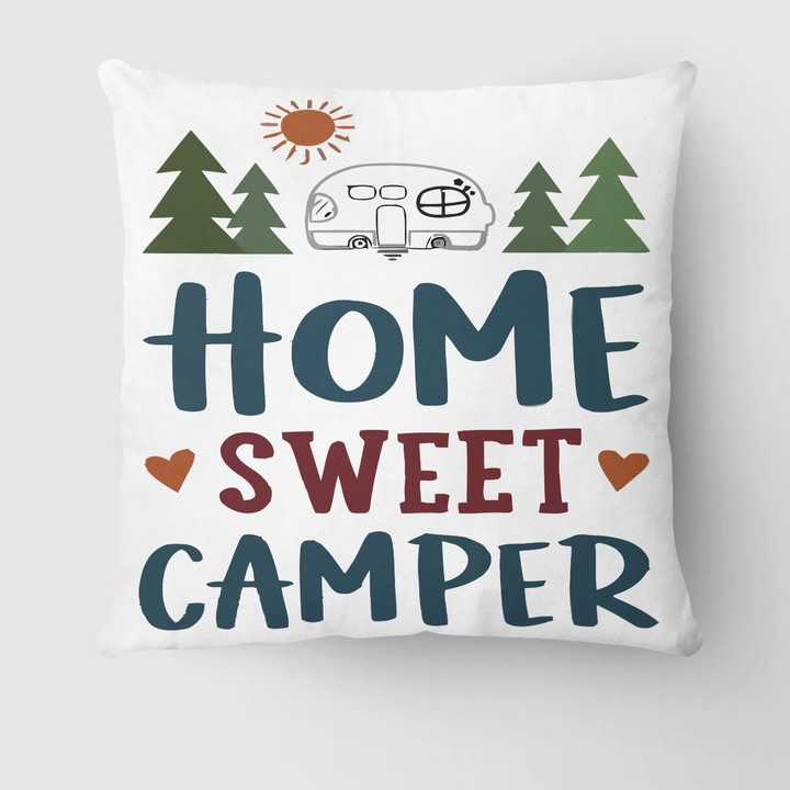 Home Sweet Camper Camping Pillows And Bedding