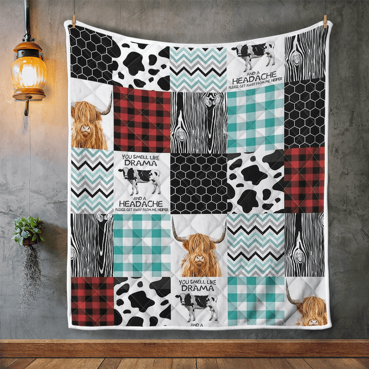 Cow Animals Flannel Warm And Plush DressTheme Sherpa Blanket For Bedroom