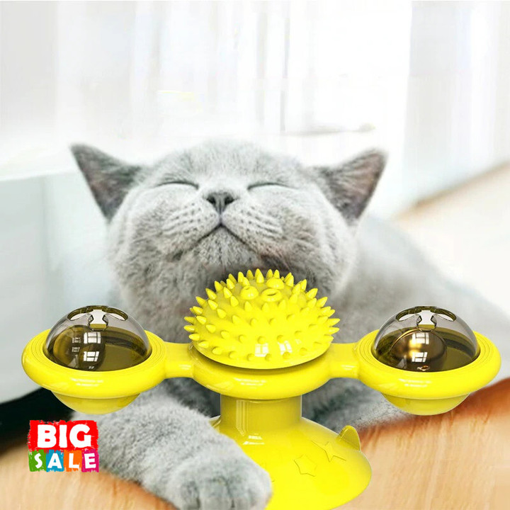 🔥BIG SALE - 49% OFF🔥🔥 Interactive Windmill Cat Toys with Catnip