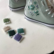 Personalized Embroidery Converse Floral Shoes / Custom Converse Embroidered Bees and sweet Flowers Shoes/ Custom Converse Floral Embroidery for Bride