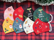 Set of 8 PCS Christmas Face Masks,Embroidered Linen Christmas Face Mask,Washable Adjustable,Xmas Embroidered Mask,Noel Mask,Christmas Gifts