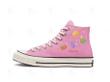 Personalize Embroidery Hello Kitty Shoes, Converse Embroidery Hello Kitty Macron Chuck Taylor High Top, Custom Hello Kitty Converse, Custom Handmade Embroidery Converse
