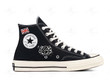 Personalized Converse Chuck Taylor Hobby Brown/ Spider Punk Embroidered Converse Shoes