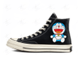 Personalize Doraemon Painting Shoes, Doraemon Converse Chuck Taylor High Top, Custom Handmade Painted Converse