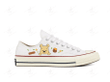 Personalize Pooh Embroidery Shoes, Converse Pooh Embroidery Chuck Taylor Low Top, Custom Handmade Embroidered Converse