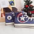 36.5 Navy Blue - Sample Captain America Hand Embroidered Shoes