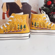 39.5 Yellow - Sample Christmas Hand Embroidered Shoes