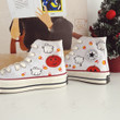 Sample Halloween Hand Painted Shoes 36.5 White