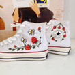 Sample Strawberry Hand Embroidered Shoes 41.5 EU White