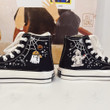 Sample Ghosts Hand Embroidered Shoes 37 EU Black
