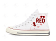 Personalize Red TS Embroidery Converse, Taylor Swift Embroidery Chuck Taylor High Top, Eras Tour Embroidered Converse