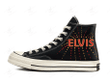 Personalize Elvis Hand-Painted Shoes, Names Converse Chuck Taylor High Top, Albums Custom Handmade Painting Converse