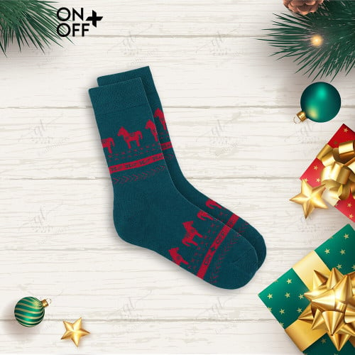 Combo of 3 ONOFF Unisex USA cotton birth socks, soft, deodorant, Set of 3 pairs Christmas socks A happy and peaceful Christmas 2023 Hoisery and Socks Personalized Embroidered Christmas Stocking