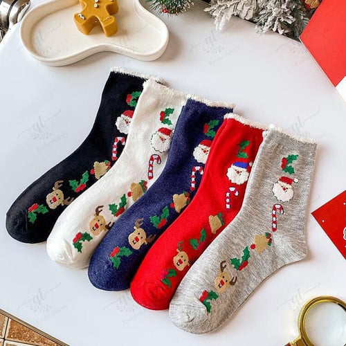 Christmas Stockings Personalized Japanese Style Fall Winter 2023 Fashion, Family Christmas Stockings A happy and peaceful Christmas 2023 Hoisery and Socks Print Socks Personalized Embroidered Christmas Stocking