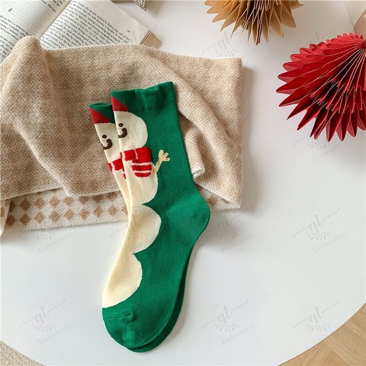 2023 Family Christmas Stockings, Family Christmas Stockings A happy and peaceful Christmas 2023 Hoisery and Socks Print Socks Personalized Embroidered Christmas Stocking